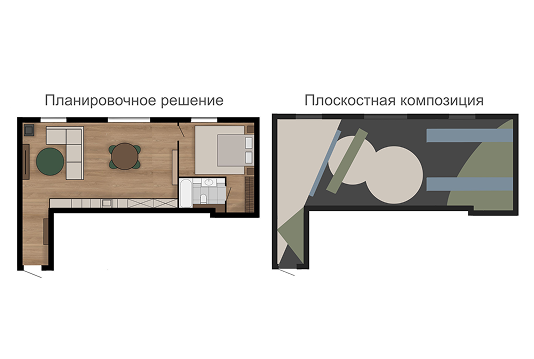 Планировочное решение. Плоскостная композиция
