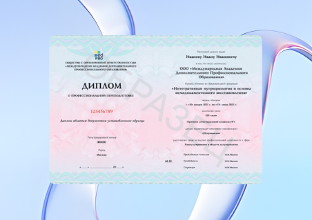 Диплом после обучения